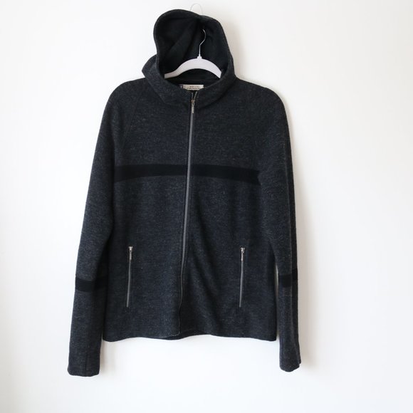 ibex Sweaters - Women's Ibex "Carrie" Merino Wool Full Zip Hoodie Size Large
